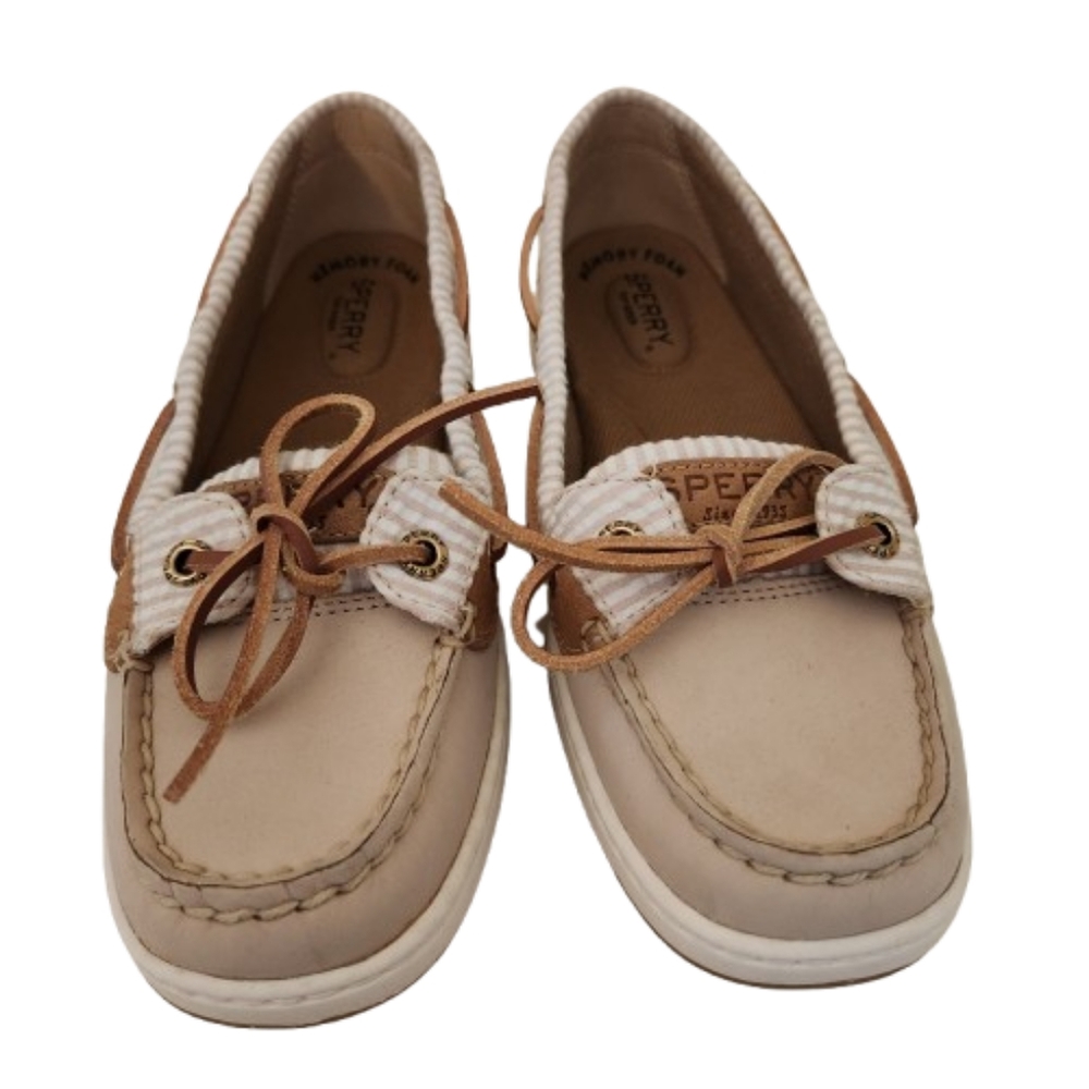 Sperry Angelfish Tan Boat Shoes Size 6.5M - Picture 2 of 12